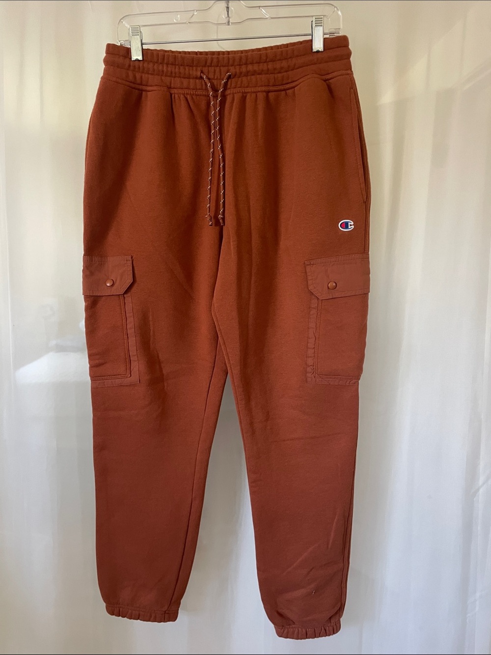 Men’s Champion Burnt Orange Cargo Sweatpants size medium